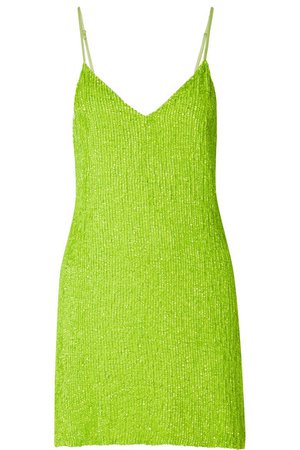 Retrofête | Claire neon sequined chiffon mini dress | NET-A-PORTER.COM