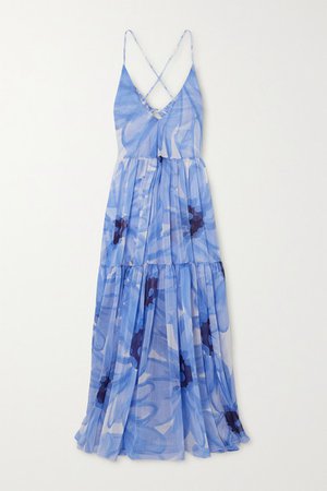 Jacquemus | Mistral tiered floral-print georgette maxi dress | NET-A-PORTER.COM