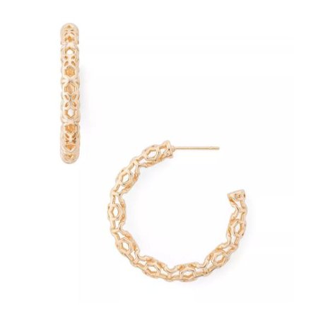 4217704004-Kendra Scott-Maggie 1.5" Hoop Earrings in Rose Gold Filigree-SVS Fine Jewelry | SVS Fine Jewelry | Oceanside, NY