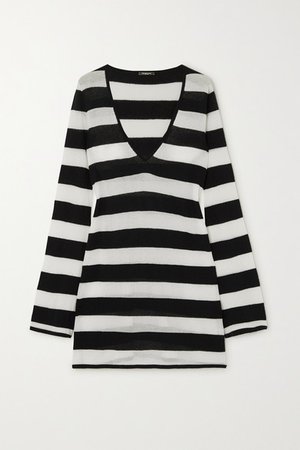 Caroline Constas | Striped cotton-blend mini dress | NET-A-PORTER.COM