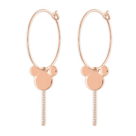 Mickey Mouse Icon Dangle Hoop Earrings | shopDisney