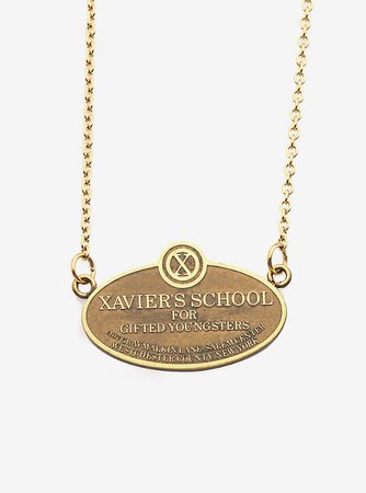 Marvel X-men Xavier's School Plaque Necklace