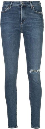 mid-rise skinny jeans