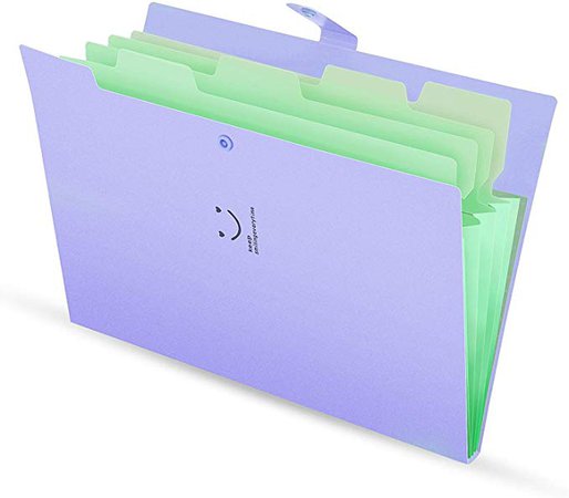 SKYDUE Letter A4 Paper Expanding File Folder Pockets Accordion Document Organizer (Pink)