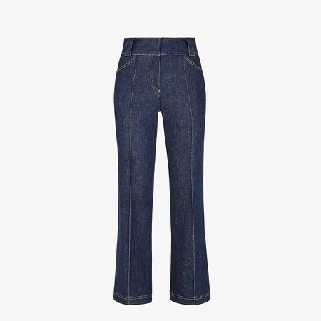 Blue denim pants - PANTS | Fendi