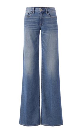 Distressed Low-Rise Wide-Leg Jeans By Brandon Maxwell | Moda Operandi