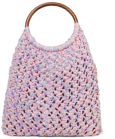 Jojo Crocheted Cotton Tote - Pink