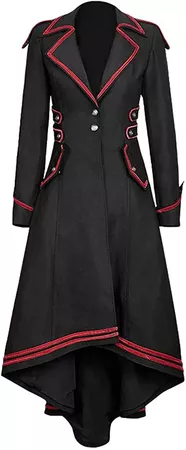 Gothic Tailcoat Jacket Steampunk Long Coat Victorian Retro Costume