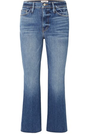 FRAME | Le Sylvie cropped high-rise flared jeans | NET-A-PORTER.COM