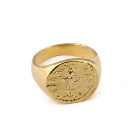 orelia jewellery Roman coin signet ring