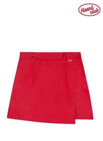 MIXXMIX - Heart club 16SC Heart unbalance skirt pants(Red) - Codibook.