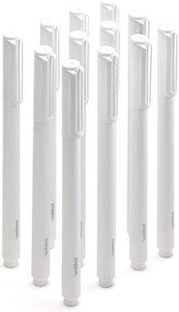 Poppins White Pens 12ct : Office Products