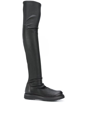 Shop black Rick Owens thigh-high sock boots with Express Delivery - Farfetch
