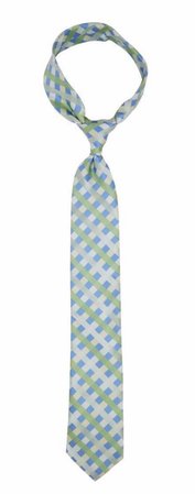 green blue grey checkered tie