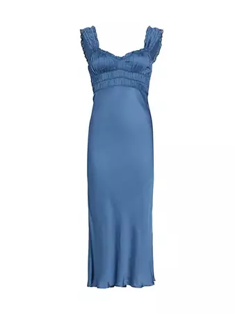 Shop ASTR The Label Enola Smocked Bodice Slip Dress | Saks Fifth Avenue
