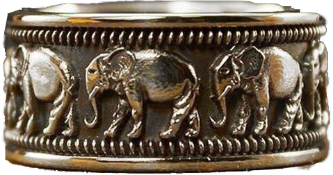 boho vintage elephant ring