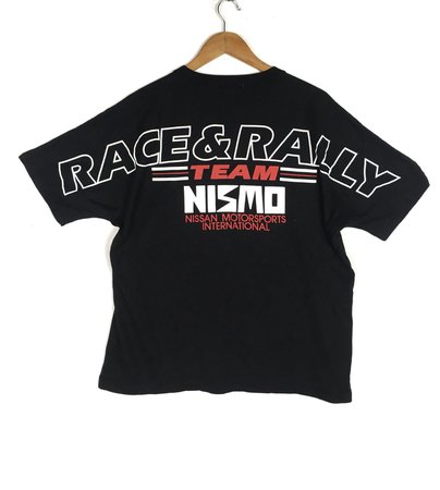 RARE Vintage Nismo Nissan International Race Rally Racing Team t shirt/ Nissan Nismo / Nismo Racing / nissan black top