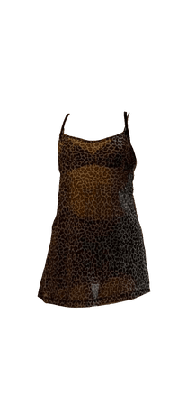 leopard slip dress