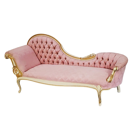 pink gold velvet fainting couch furniture