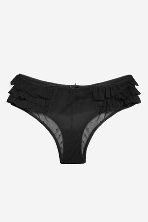Black froufrou knickers topshop