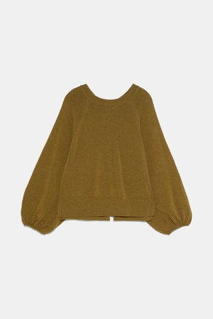 TIED KNIT SWEATER - STARTING FROM 70% OFF-WOMAN-SALE | ZARA United States olive