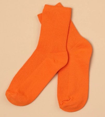 Solid “Orange” Crew Socks