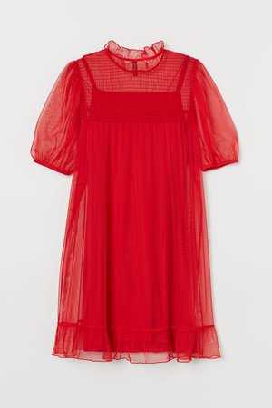 Mesh Dress - Red - Ladies | H&M US