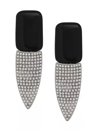 Saint Laurent Smoking clip-on crystal earrings $995 - Shop SS19 Online - Fast Delivery, Price