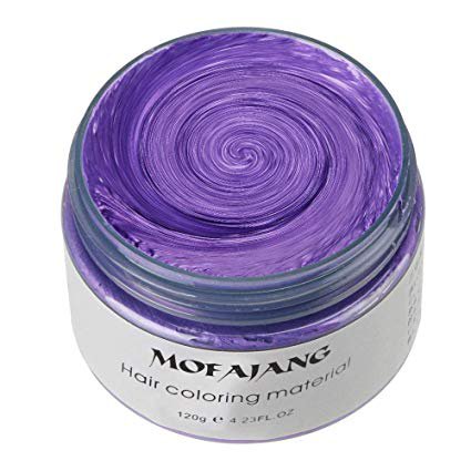 Amazon.com : MOFAJANG Unisex Hair Wax Color Dye Styling Cream Mud, Natural Hairstyle Pomade, Washable Temporary, Party Cosplay (Purple) : Beauty