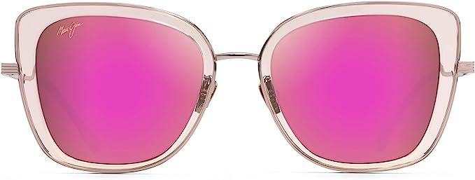 Amazon.com: Maui Jim Women's Violet Lake Polarized Fashion Sunglasses, Trans Pink w/Rose Gold/MAUI Sunrise, Medium : Clothing, Shoes & Jewelry