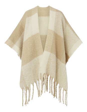 Seed Heritage Check Knit Poncho