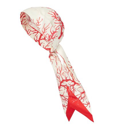 Valentino - Exclusive to Mytheresa – Printed silk and cotton headscarf | Mytheresa
