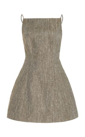 The Lexi Linen-Silk Bubble Mini Dress By Brandon Maxwell | Moda Operandi