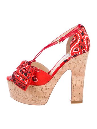 Moschino Couture Paisley Platform Sandals - Shoes - WM921484 | The RealReal