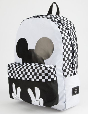 DISNEY x Vans Realm Checkerboard Mickey Backpack - BLACK - VN0A3UHH | Tillys