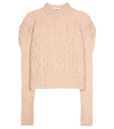 Mohair-blend knitted sweater