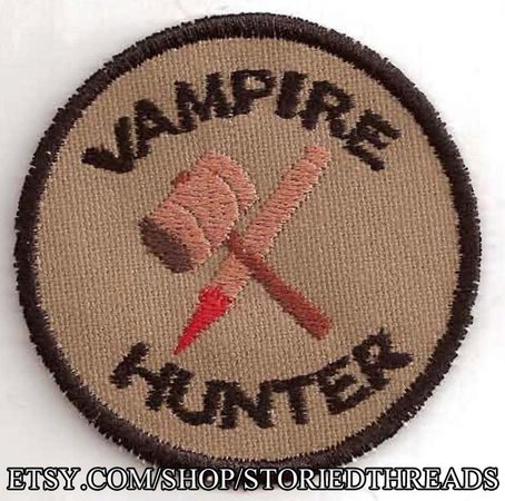Vampire Hunter Geek Merit Badge Patch | Etsy