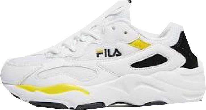 fila white with yellow and black