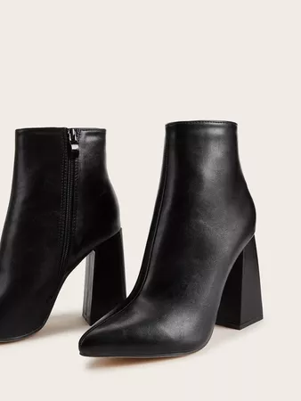 Black Friday 2020 | Minimalist Chunky Heeled Boots | SHEIN USA