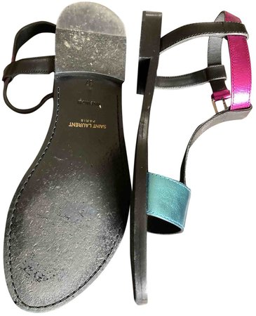 Metallic Leather Sandals