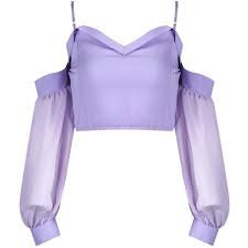 Purple Spaghetti Strap Off the Shoulder Crop Top ❤ liked on Polyvore featuring tops, off shoulder tops, purple… | Purple crop top, Top outfits, Long sleeve crop top - hu.storecheaponline2021.com