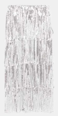 sequinskirt silver Zara