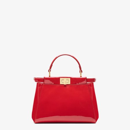 Red patent leather bag - PEEKABOO ICONIC MINI | Fendi