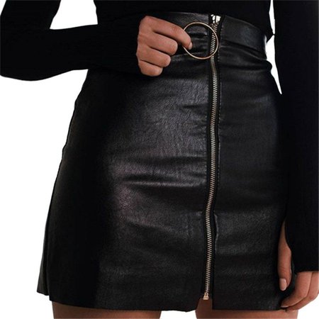 Good Processing Black Leather Skirt Skirt Ring Zipper Appearance Super Stretch Skirts LY2-in Skirts from Women's Clothing on Aliexpress.com | Alibaba Group