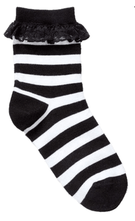 ruffled striped sock