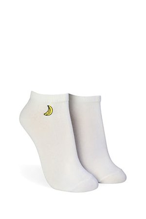 Banana Embroidered Ankle Socks | Forever 21