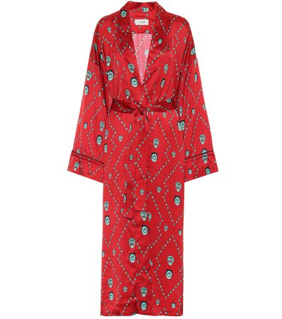 Kirin - Printed satin kimono | Mytheresa