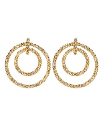 Onore Beaded Gold-tone Hoops