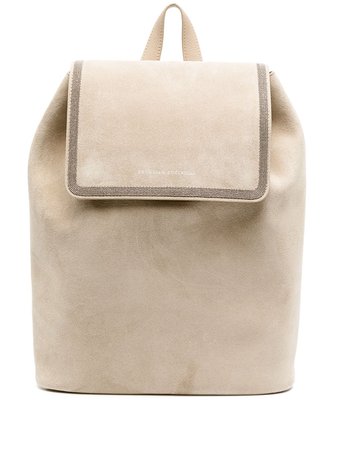 Brunello Cucinelli suede backpack with drawstring detail MBFXD2217C8193 - Farfetch