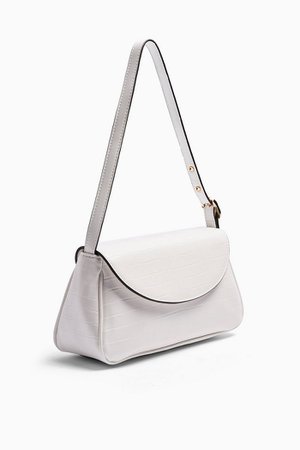 EVE White Buckle 90's Shoulder Bag | Topshop
